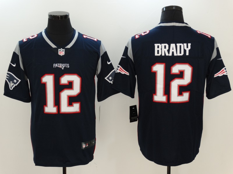 Men's Tom Brady #12 New England Patriots Jersey Navy